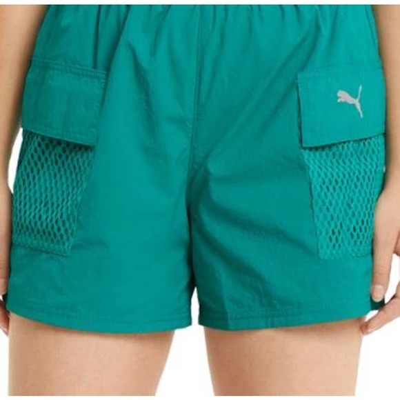 Puma Teal Activewear Shorts NEW Women's Size Large - Picture 5 of 5